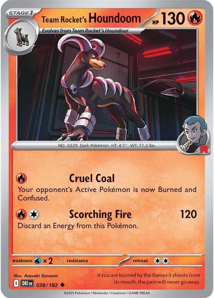 Team Rocket's Houndoom 038/182 (SV10: Destined Rivals) 
