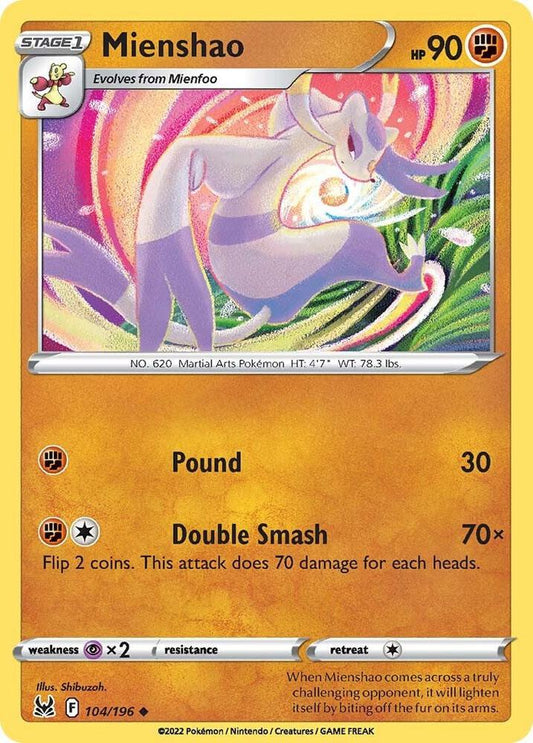 Mienshao 104/196 (SWSH11: Lost Origin) 
