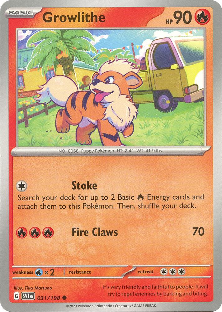 Growlithe 031/198 (SV01: Scarlet & Violet Base Set) 
