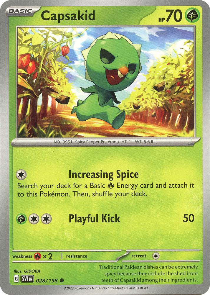 Capsakid 028 198 028/198 (SV01: Scarlet & Violet Base Set) 
