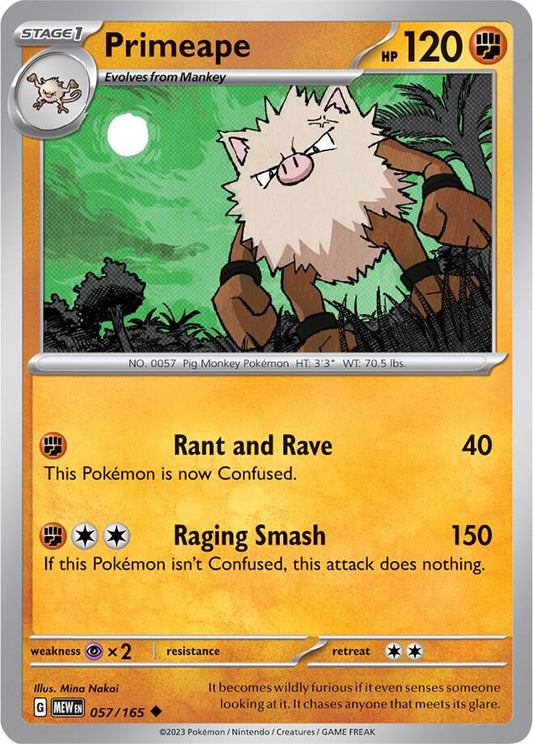 Primeape 057/165 (SV: Scarlet & Violet 151) 