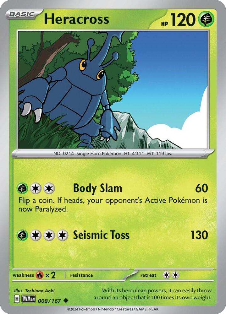 Heracross 008/167 (SV06: Twilight Masquerade) 