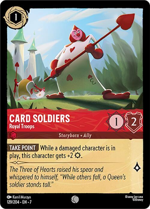 Card Soldiers, Royal Troops 129/204 (Archazia's Island)  - Cold Foil