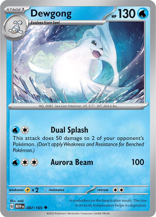 Dewgong 087/165 (SV: Scarlet & Violet 151) 