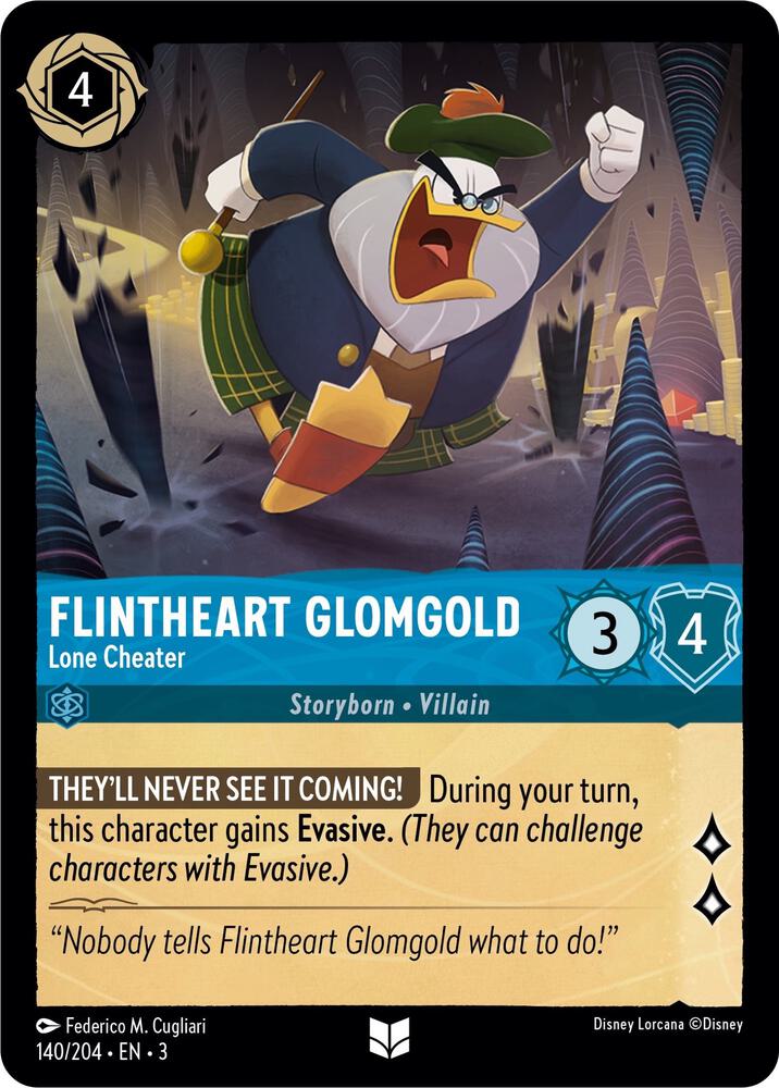 Flintheart Glomgold Lone Cheater 140/204 (Into the Inklands) 
