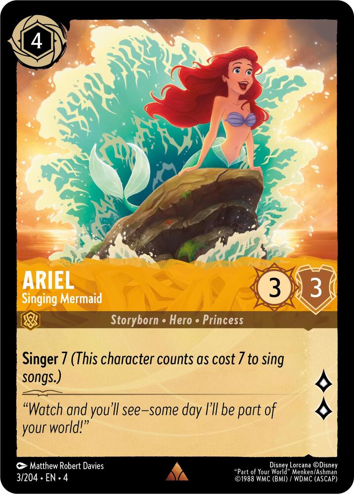Ariel, Singing Mermaid 3/204 (Ursula's Return) 