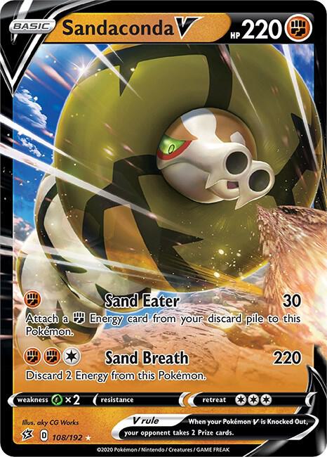 Sandaconda V 108/192 (SWSH02: Rebel Clash)  - Holofoil