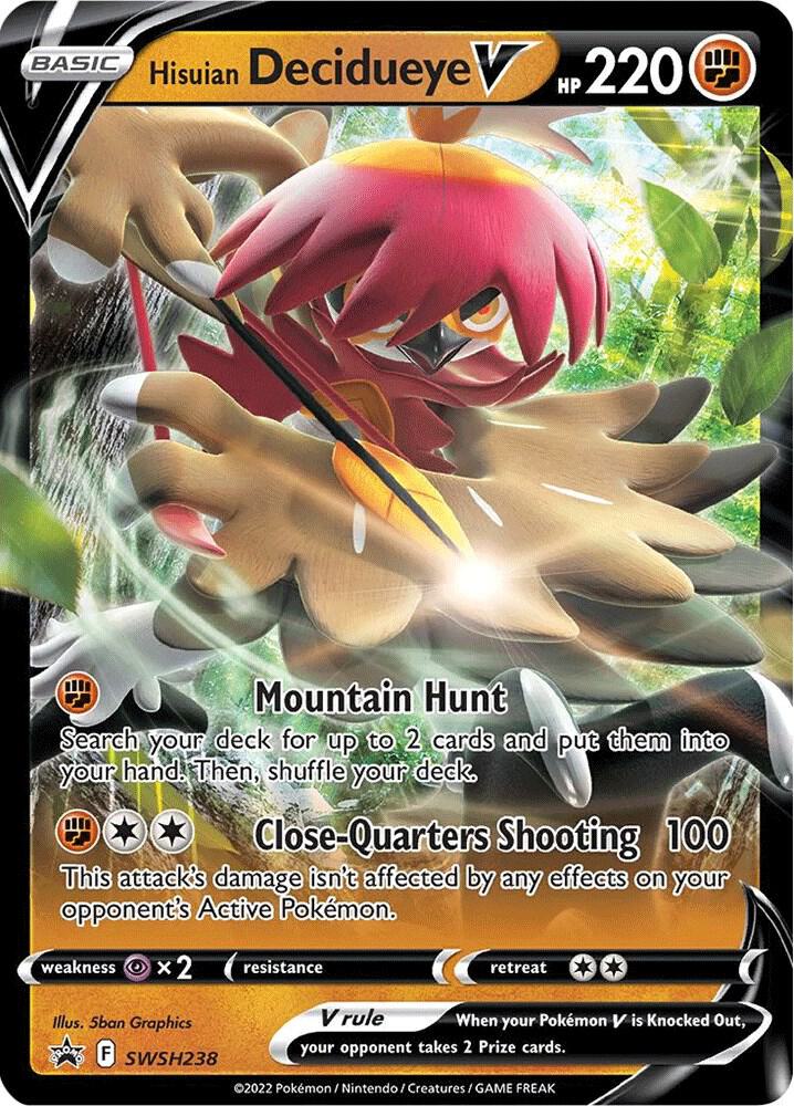 Hisuian Decidueye V SWSH238 (SWSH: Sword & Shield Promo Cards)  - Holofoil