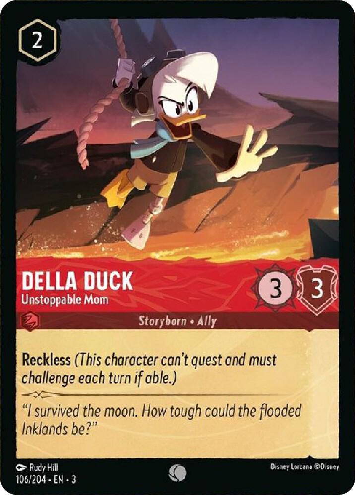 Della Duck, Unstoppable Mom 106/204 (Into the Inklands)  - Cold Foil