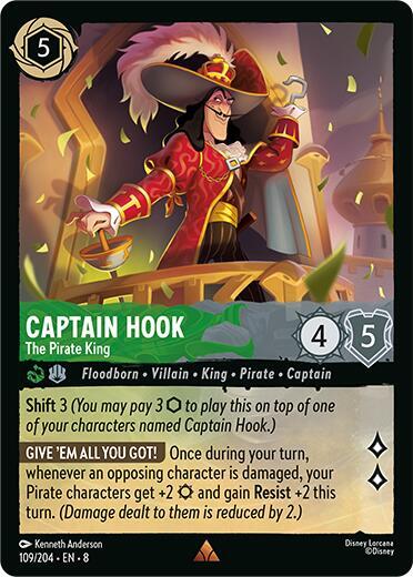 Captain Hook, The Pirate King 109/204 (Reign of Jafar) 