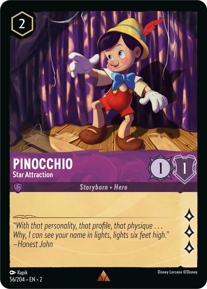 Pinocchio Star Attraction 56/204 (Rise of the Floodborn)  - Cold Foil