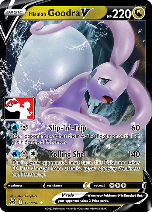 Hisuian Goodra V Series 3/4 135/196 (Prize Pack Series Cards)  - Holofoil