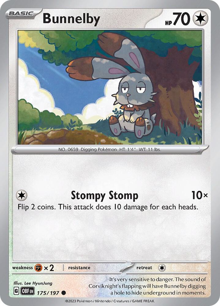 Bunnelby 175/197 (SV03: Obsidian Flames) 