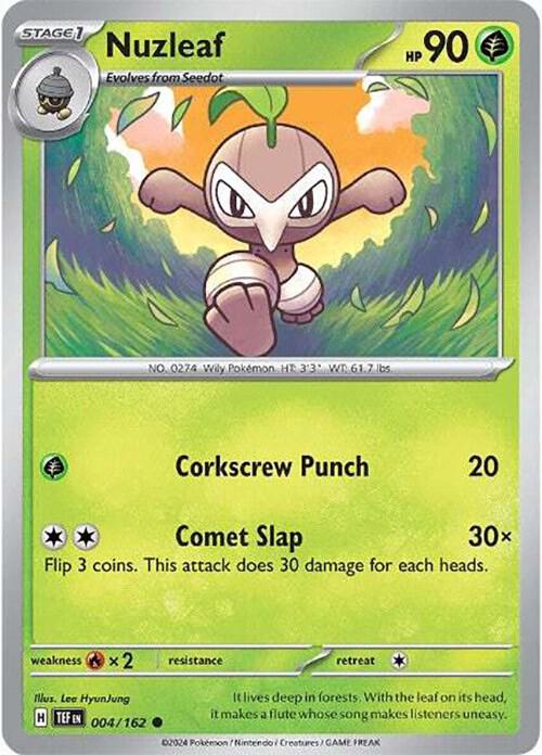 Nuzleaf 004/162 (SV05: Temporal Forces)  - Reverse Holofoil