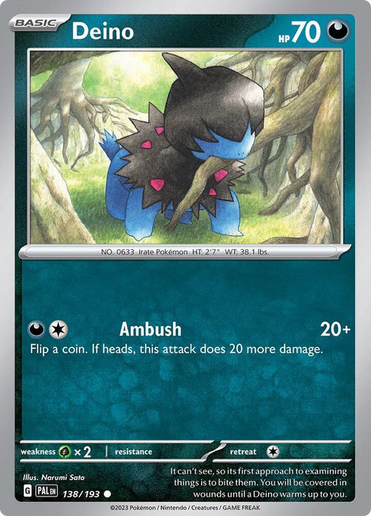 Deino 138/193 (SV02: Paldea Evolved) 