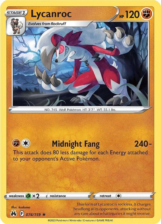 Lycanroc 074/159 (Crown Zenith) 