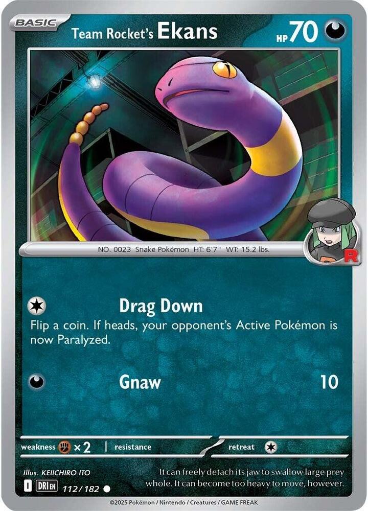 Team Rocket's Ekans 112/182 (SV10: Destined Rivals) 