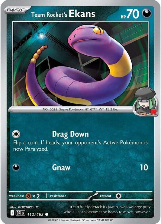 Team Rocket's Ekans 112/182 (SV10: Destined Rivals) 