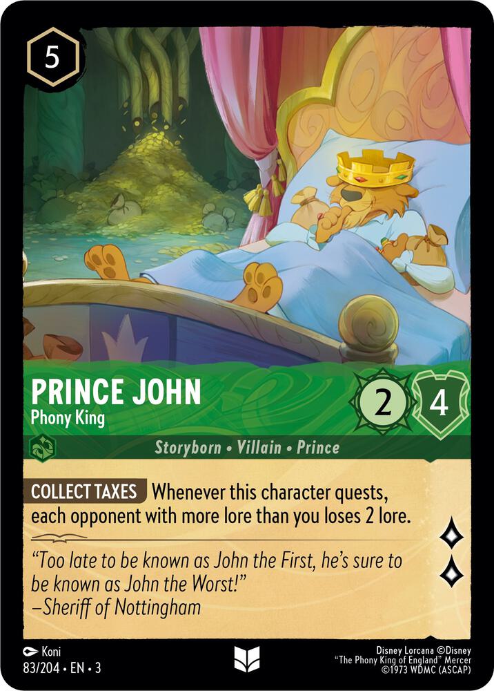 Prince John Phony King 83/204 (Into the Inklands) 