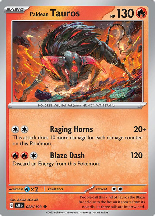 Paldean Tauros 028/193 (SV02: Paldea Evolved) 