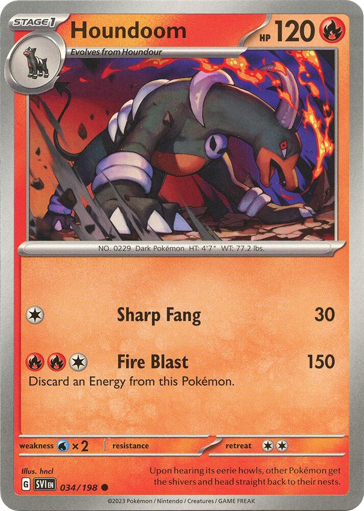 Houndoom 034/198 (SV01: Scarlet & Violet Base Set) 