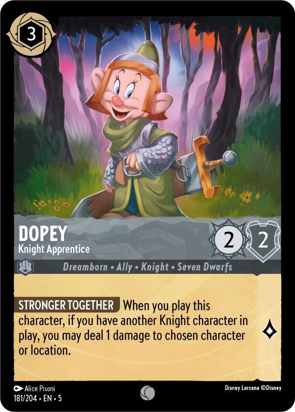 Dopey, Knight Apprentice 181/204 (Shimmering Skies) 