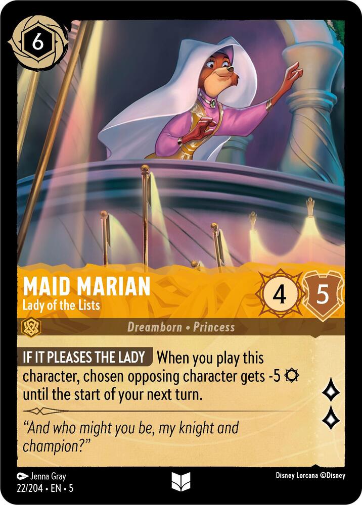 Maid Marian, Lady of the Lists 22/204 (Shimmering Skies)  - Cold Foil
