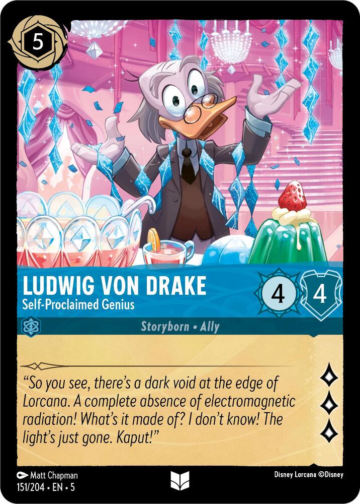 Ludwig Von Drake Self Proclaimed Genius 151/204 (Shimmering Skies) 