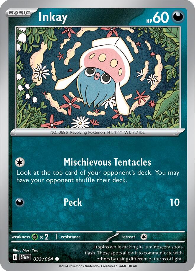 Inkay 033/064 (SV: Shrouded Fable) 