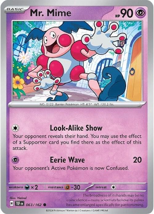 Mr. Mime 063/162 (SV05: Temporal Forces)  - Reverse Holofoil
