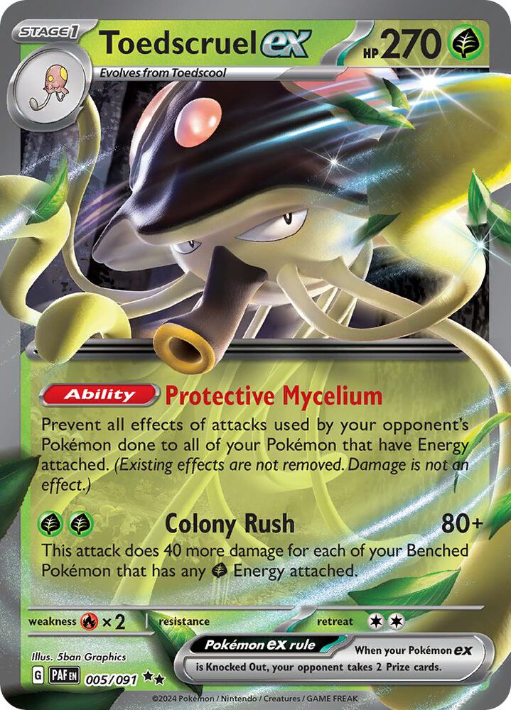 Toedscruel ex 005/091 (SV: Paldean Fates)  - Holofoil