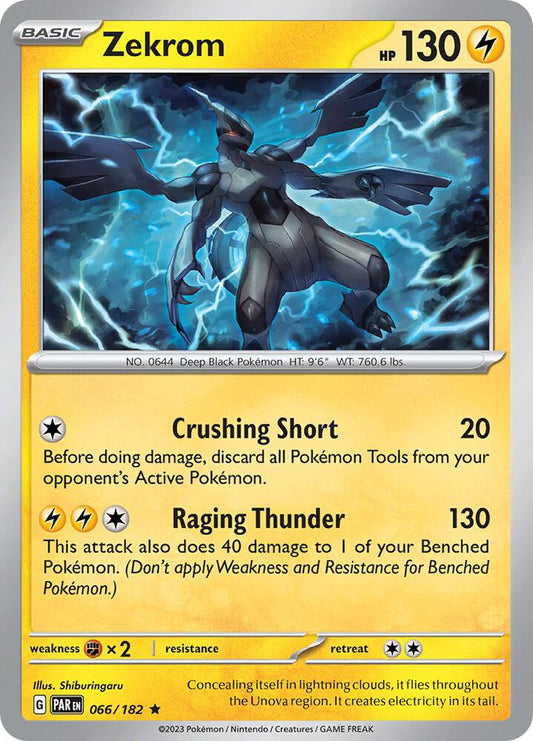Zekrom 066/182 (SV04: Paradox Rift)  - Holofoil