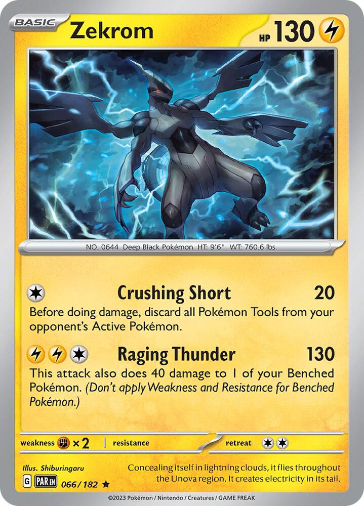 Zekrom 066/182 (SV04: Paradox Rift)  - Holofoil