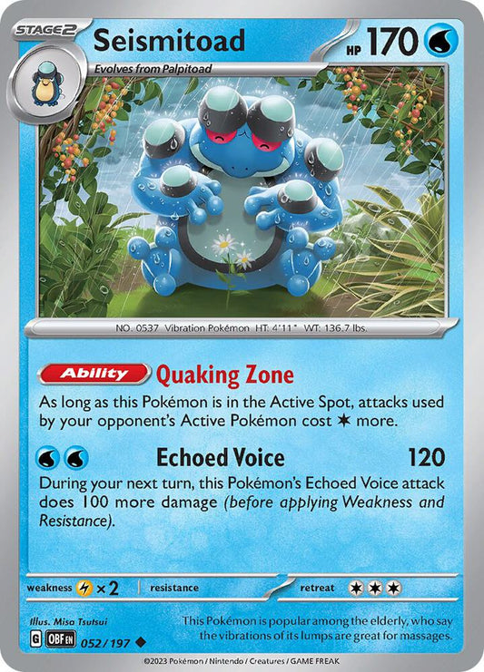 Seismitoad 052/197 (SV03: Obsidian Flames) 