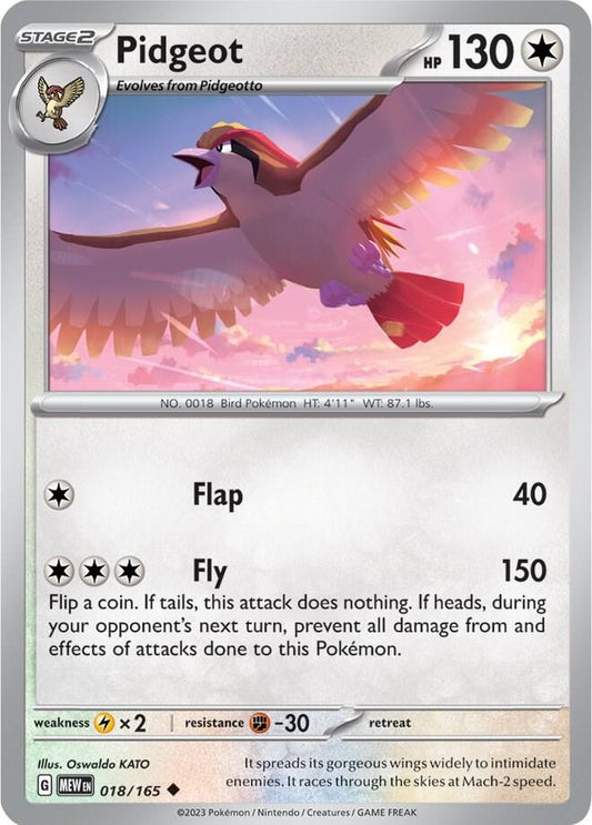 Pidgeot 018/165 (SV: Scarlet & Violet 151) 