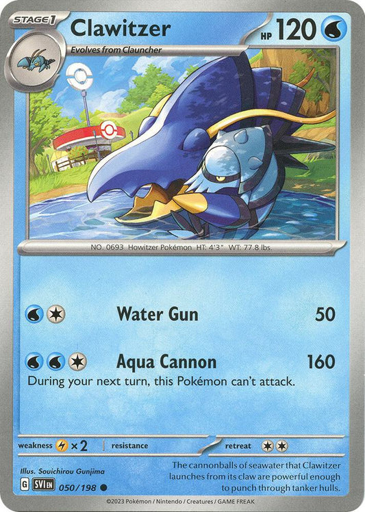 Clawitzer 050/198 (SV01: Scarlet & Violet Base Set) 