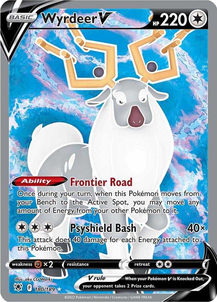 Wyrdeer V Full Art 180/189 (SWSH10: Astral Radiance)  - Holofoil