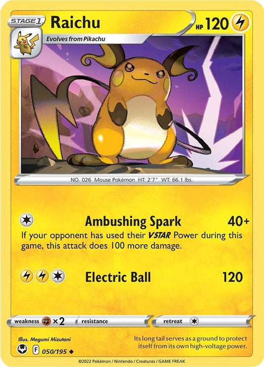 Raichu 050/195 (SWSH12: Silver Tempest) 
