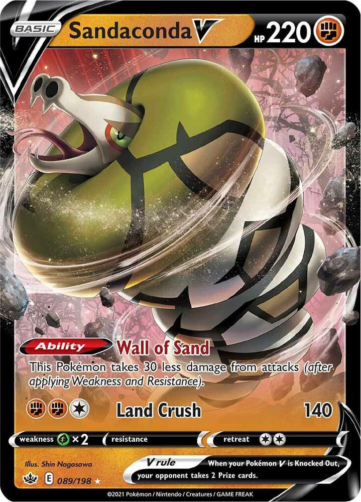 Sandaconda V 089/198 (SWSH06: Chilling Reign)  - Holofoil