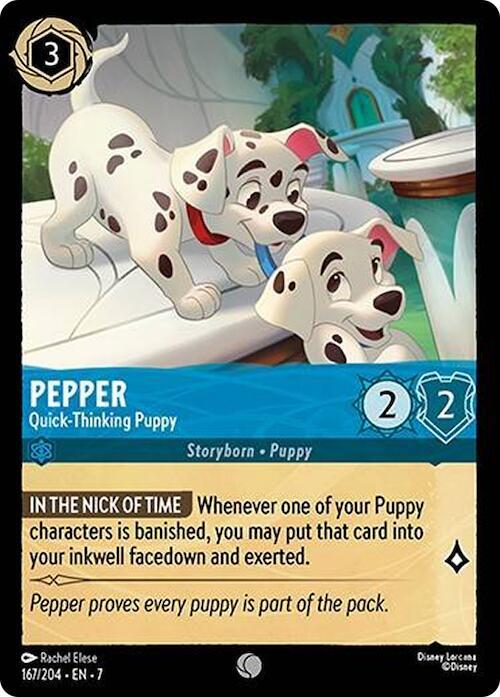 Pepper, Quick Thinking Puppy 167/204 (Archazia's Island)  - Cold Foil