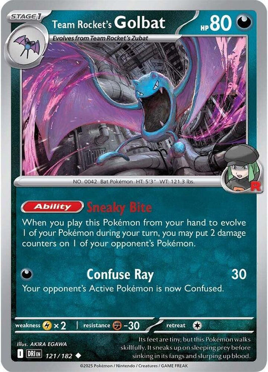 Team Rocket's Golbat 121/182 (SV10: Destined Rivals) 