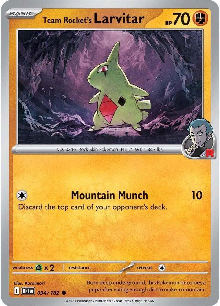 Team Rockets Larvitar 094/182 (SV10: Destined Rivals) 