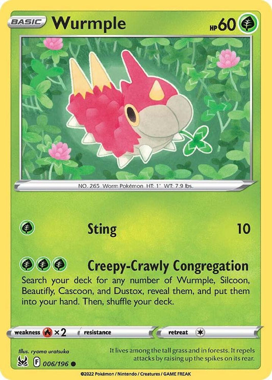 Wurmple 006/196 (SWSH11: Lost Origin) 