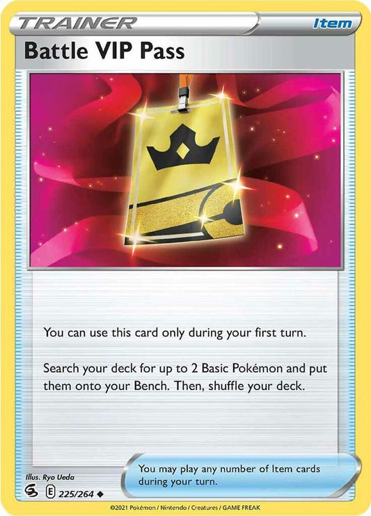 Battle VIP Pass 225/264 (SWSH08: Fusion Strike) 