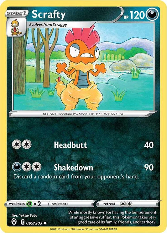 Scrafty 099/203 (SWSH07: Evolving Skies) 
