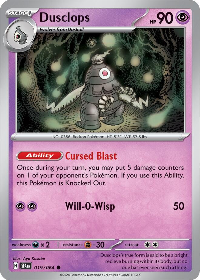 Dusclops 019/064 (SV: Shrouded Fable) 