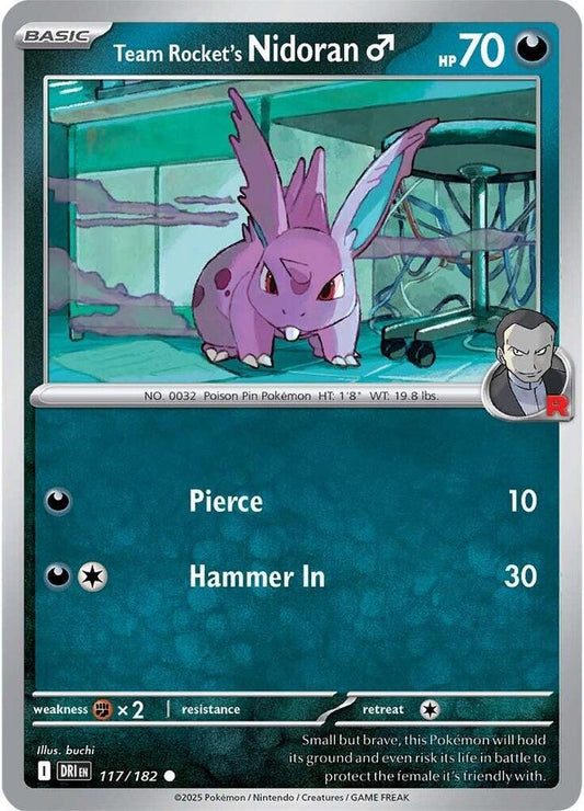 Team Rocket's Nidoran M 117/182 (SV10: Destined Rivals) 