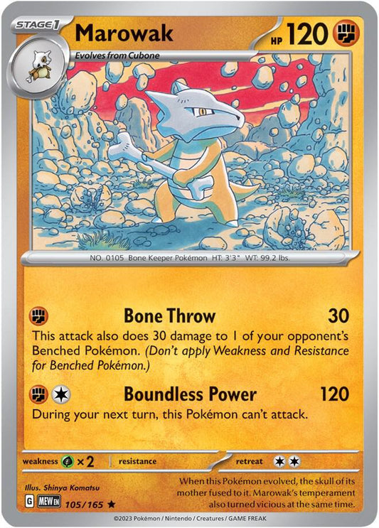 Marowak 105/165 (SV: Scarlet & Violet 151)  - Holofoil