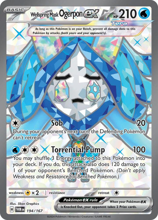 Wellspring Mask Ogerpon ex 194/167 (SV06: Twilight Masquerade)  - Holofoil