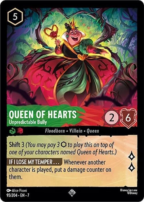 Queen of Hearts Unpredictable Bully 95/204 (Archazia's Island) 